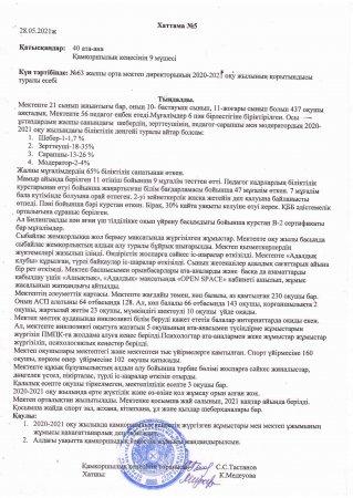 №63 ЖОМ "Қамқоршылық кеңесінің" ҚАУЛЫСЫ 28.05.2020ж